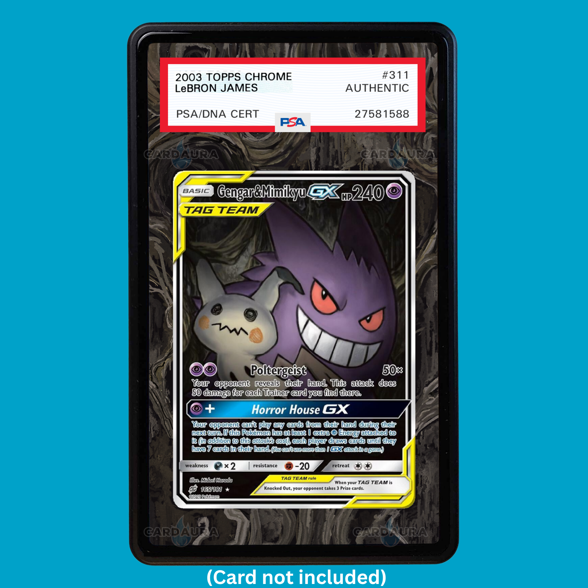 Gengar & Mimikyu TagTeam Alt 165/181 Team Up (Graded) Display Case