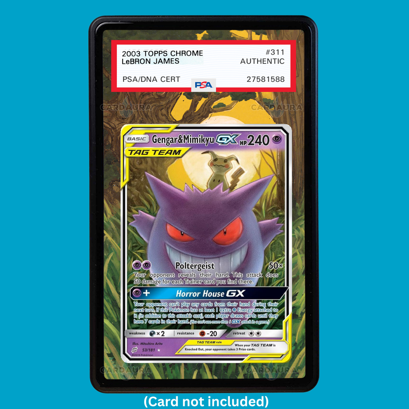 Gengar & Mimikyu GX 53/181 Team Up (Graded) Display Case