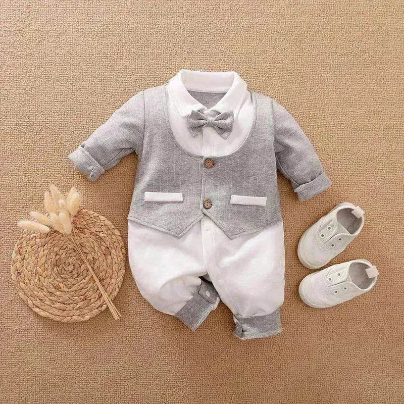 Gentleman's Baby Clothes, Long-sleeved Baby Clothes, Gentleman's Romper