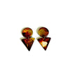 Earth Tone Geometric Dangle Earrings