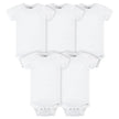 Gerber® 5 Pack Baby Neutral White Short Sleeve Onesies® Bodysuits NB/3-6M/6-9M