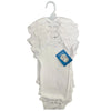 Gerber® 5 Pack Baby Neutral White Short Sleeve Onesies® Bodysuits NB/3-6M/6-9M