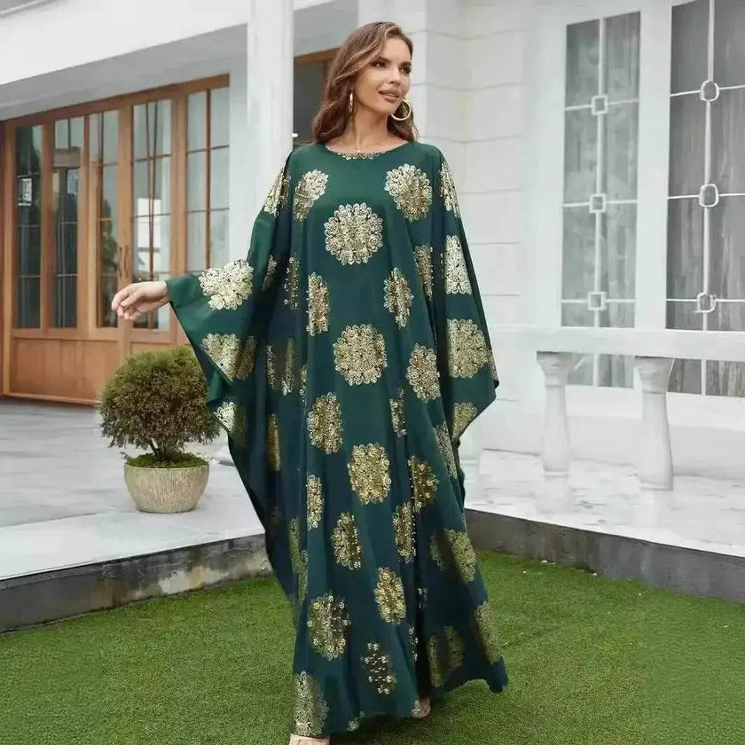 Gilding Batwing Sleeve Arab  Women's Robes