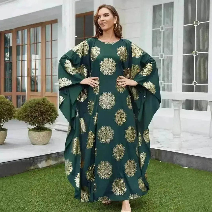 Gilding Batwing Sleeve Arab  Women's Robes