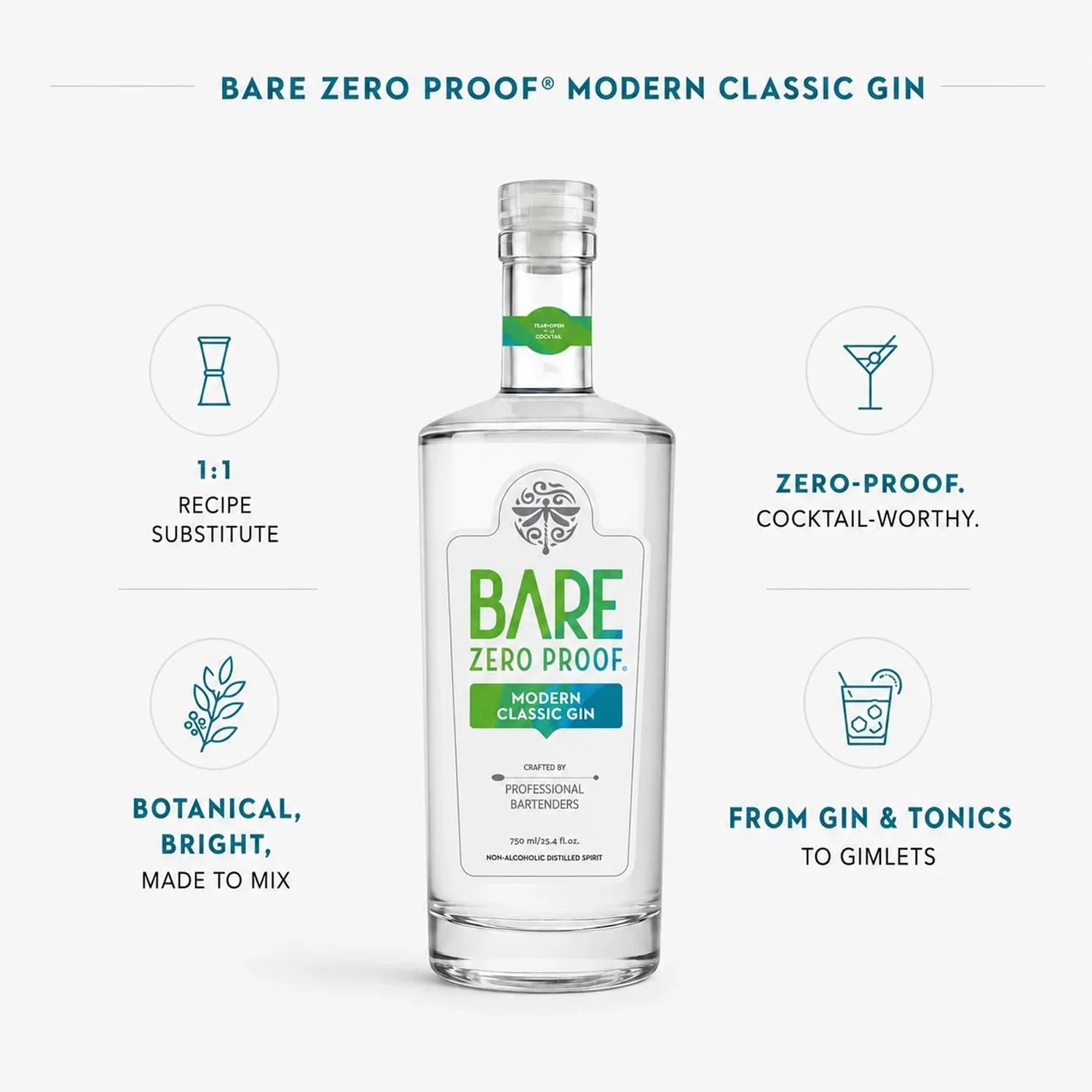 BARE Zero Proof - 0.0% Modern Classic Gin