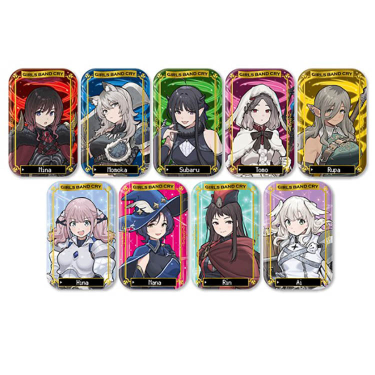 Girls Band Cry Anime Merch - Foil Marukaku Can Badge 2
