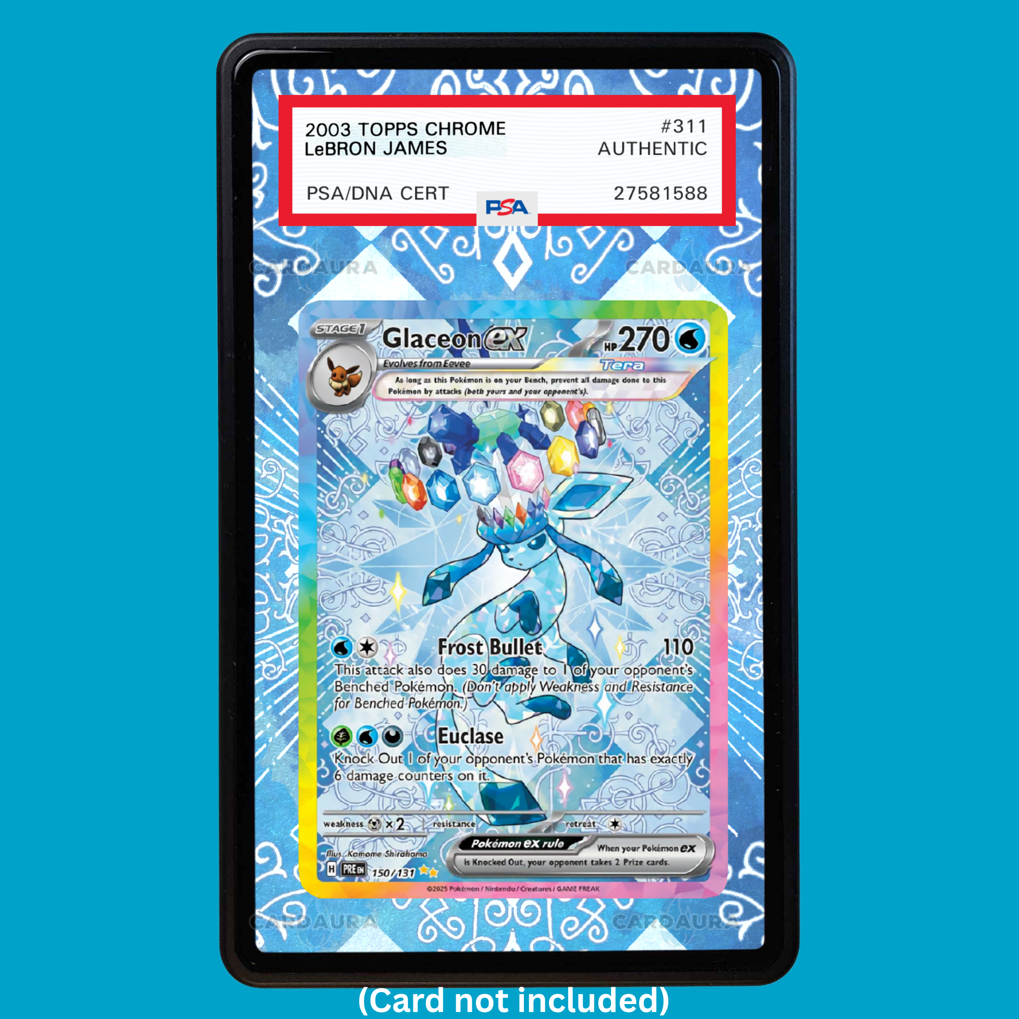 Glaceon EX 150/131 Prismatic Evolutions (Graded) Display Case