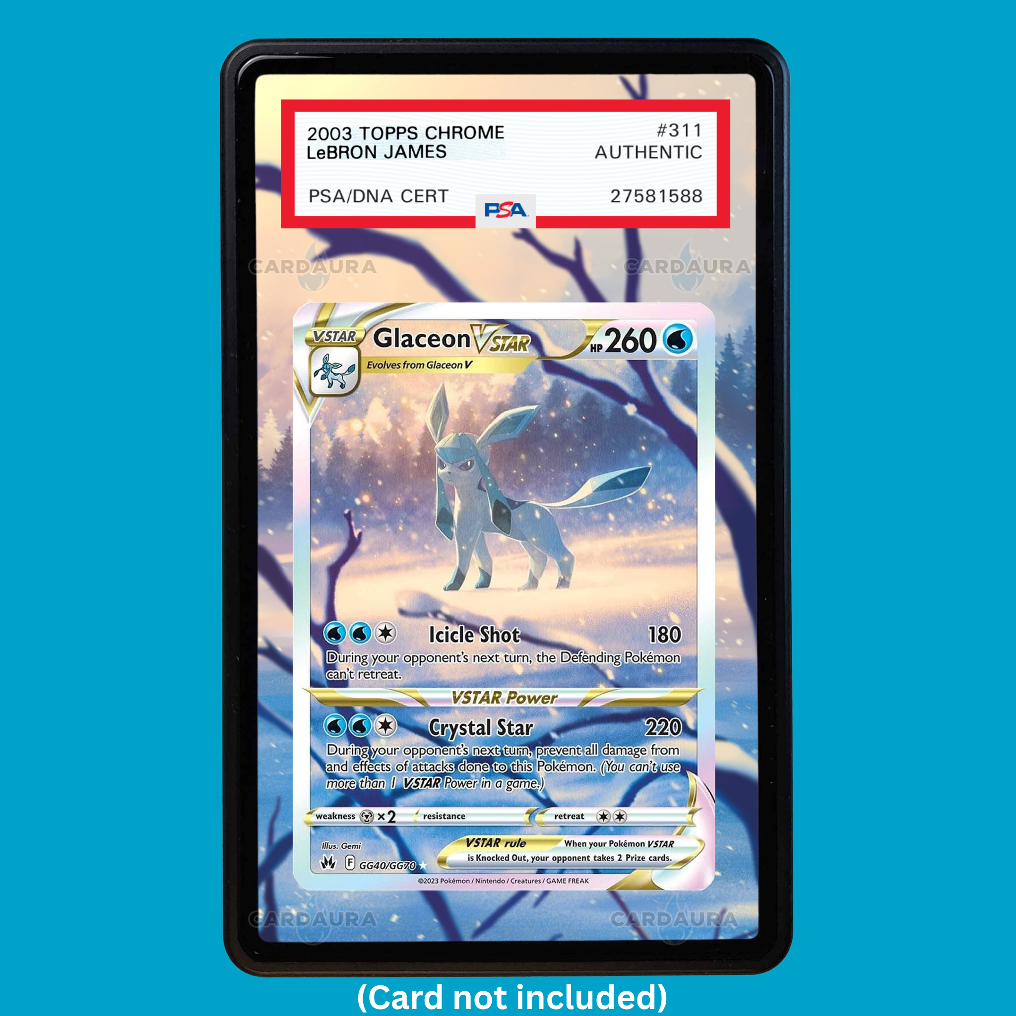 Glaceon VSTAR GG40/GG70 Crown Zenith (Graded) Display Case