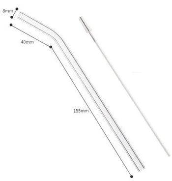 Glass Straws, Pearl Milk Tea Coarse Drinking Straws, Non-disposable Transparent Water Cups, Long Straws