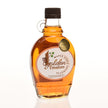Organic maple syrup in glass bottles