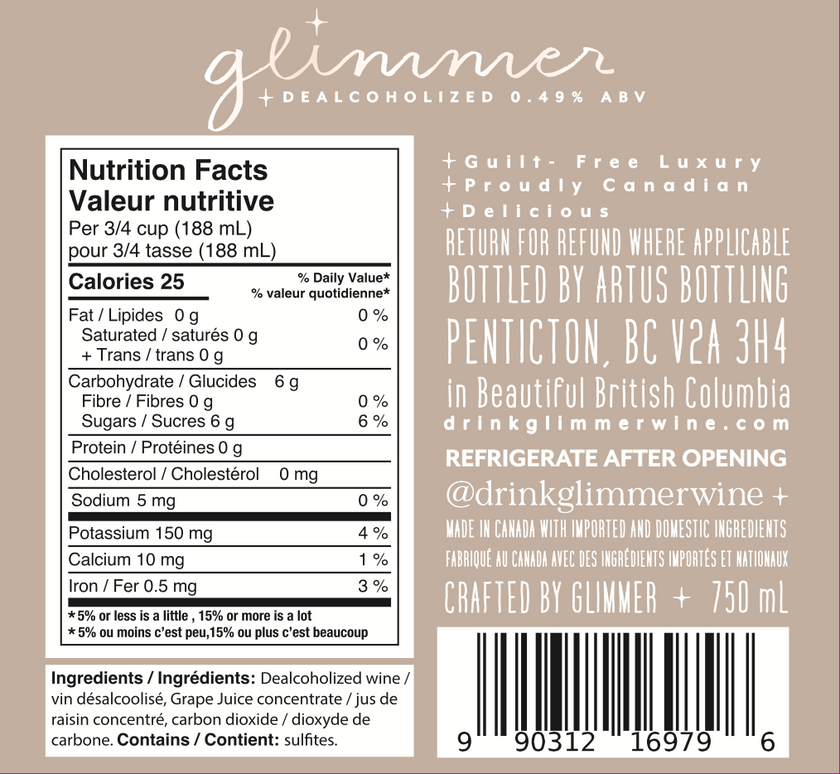 Glimmer - Sparkling Blanc de Blancs - 250mL
