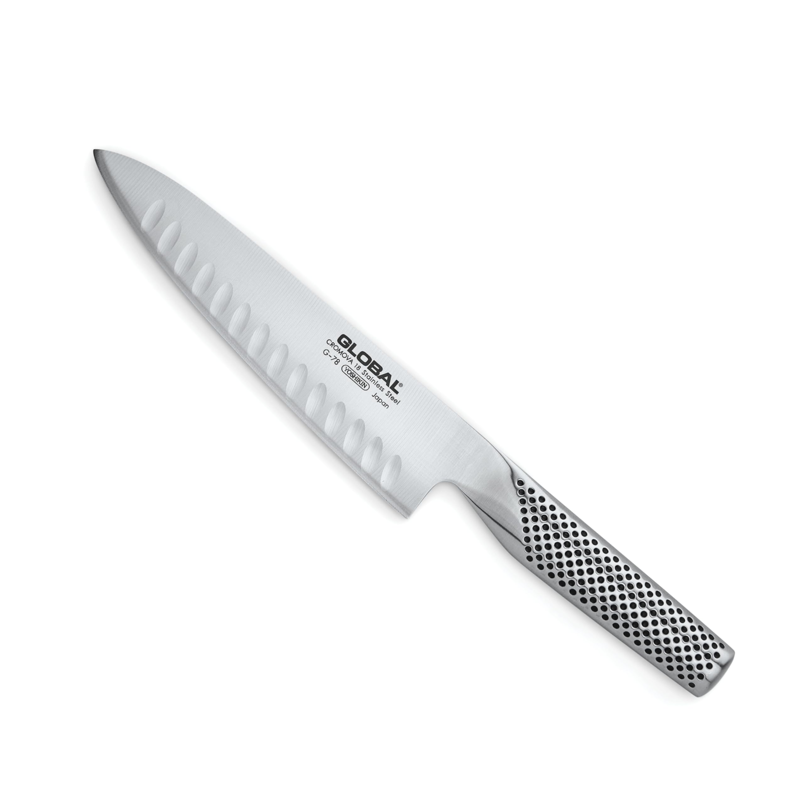 Global - Couteau de cuisine cannelé 18cm/7