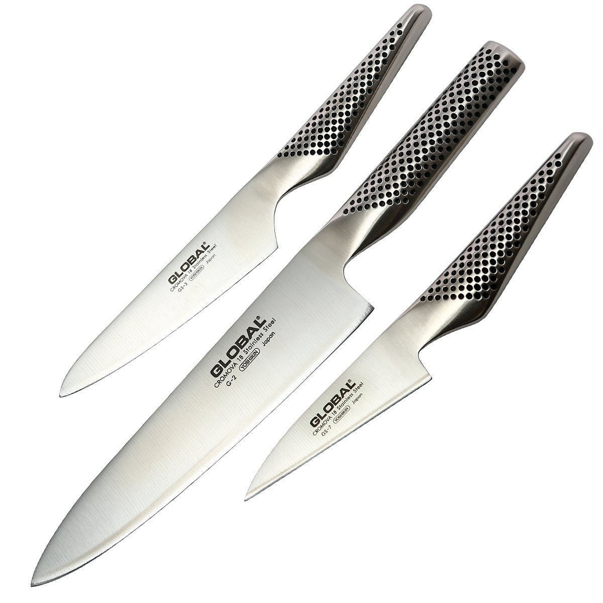 Global - Ensemble de couteaux 3 pièces (G2, GS3, GS7)