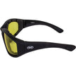 Global Vision Kickback Padded Motorcycle Sunglasses. Matte Black Soft-Touch Riding Glasses