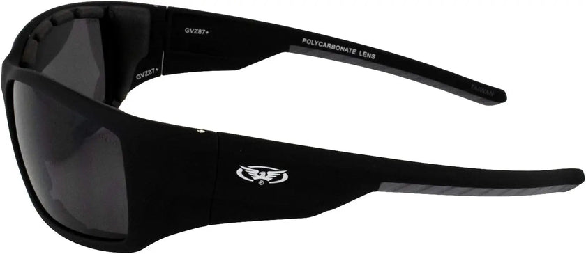Global Vision Kinetic Adjustable Padded Motorcycle Sunglasses. Safety Rated Soft-Touch Riding Glasses