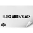 GLOSS WHITE/BLACK WITH ADHESIVE HYDBOND LEATHERETTE SHEET (12