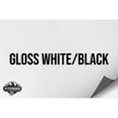 NO ADHESIVE GLOSS WHITE/BLACK LEATHERETTE SHEET (12