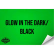 GLOW IN THE DARK/BLACK WITH ADHESIVE HYDBOND LEATHERETTE SHEET (12