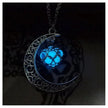 Glowing Pendant Necklaces Silver Plated Chain Necklaces