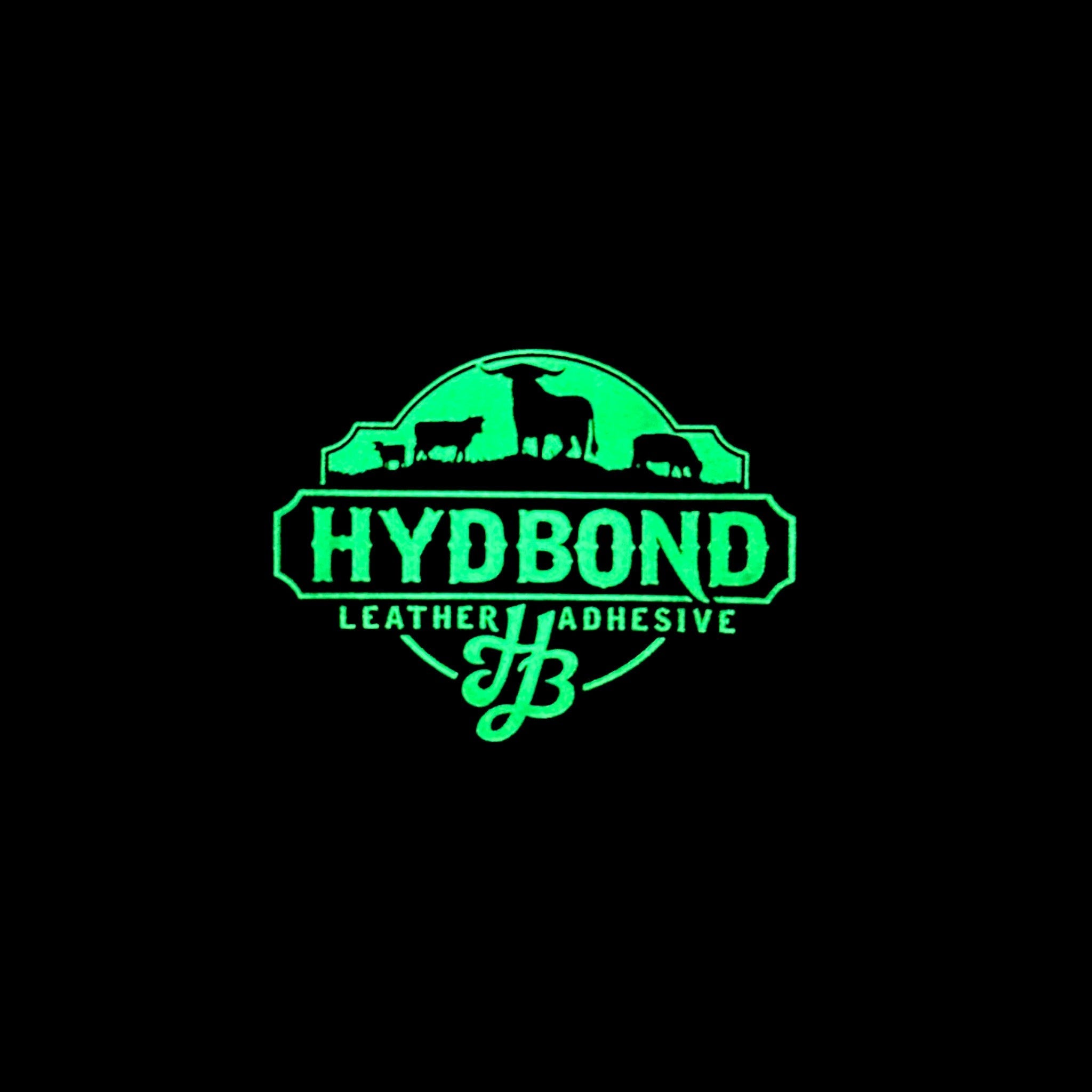 GLOW IN THE DARK/BLACK WITH ADHESIVE HYDBOND LEATHERETTE SHEET (12
