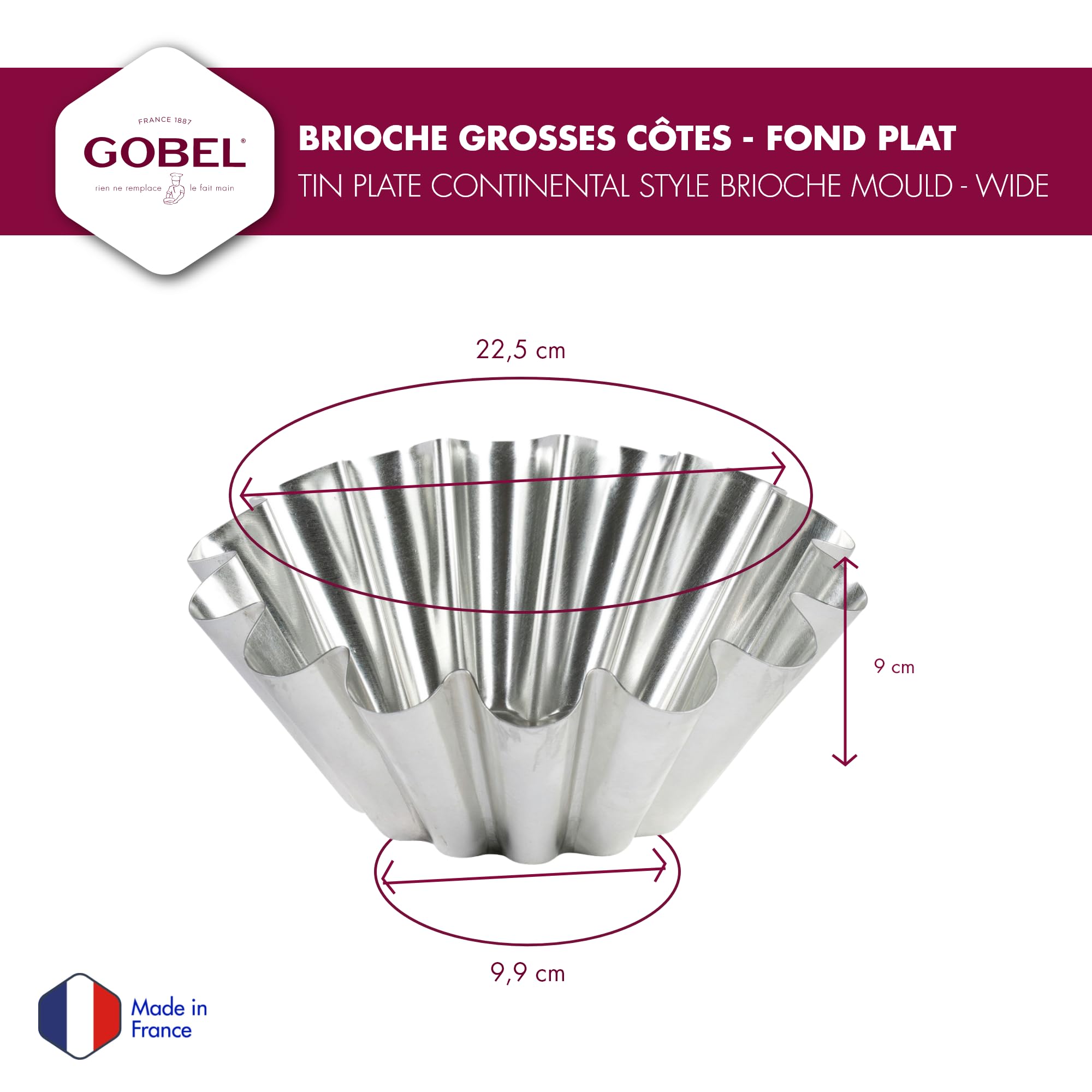Gobel - Brioche Large Mold/Wide Ribs 22x8.7cm/8.7x3.4