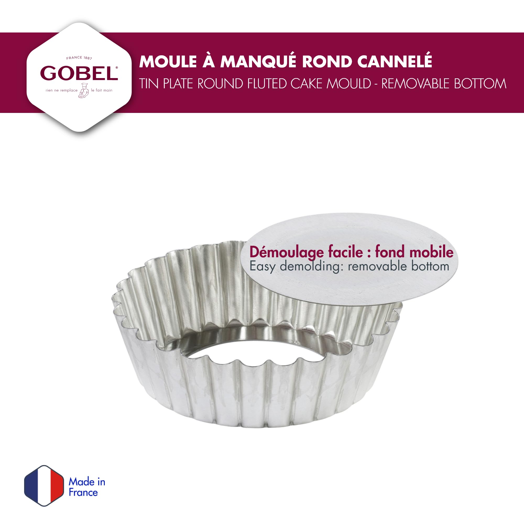 Gobel - Quiche Mold LB w/Narrow Ribs 15x4cm/6x1.6