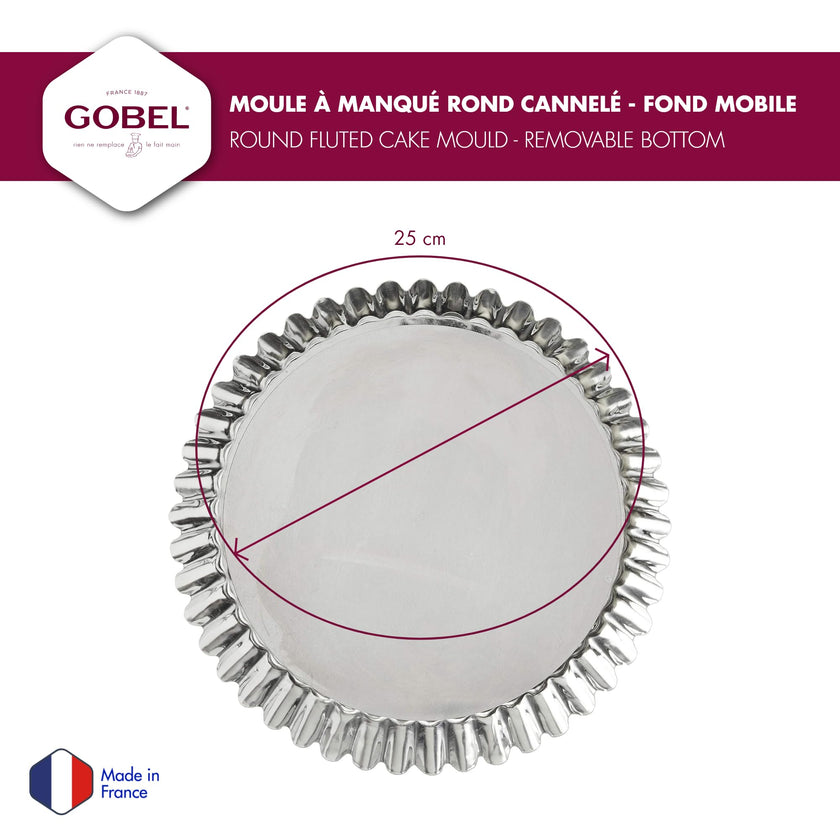 Gobel - Quiche Mold LB w/Narrow Ribs 25x5cm/10x2