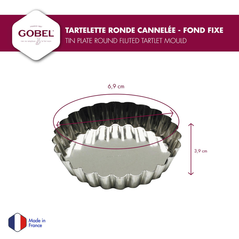 Gobel - Tart Mold Fluted Round 7x1cm/2.8x0.4