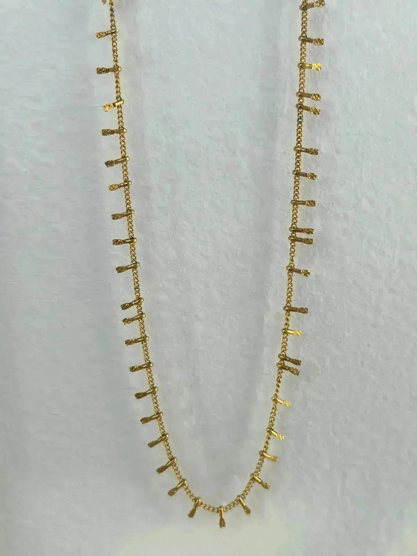 Gold-plated Titanium Steel Vintage Tassel Diamond Piece Waist Chain