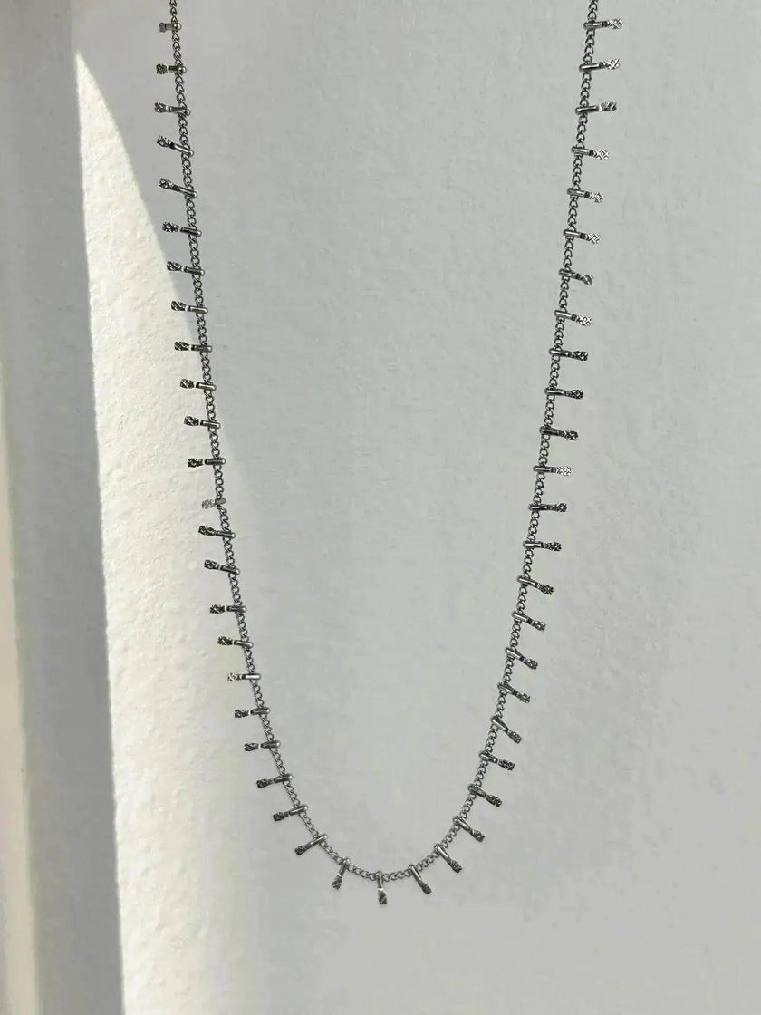 Gold-plated Titanium Steel Vintage Tassel Diamond Piece Waist Chain
