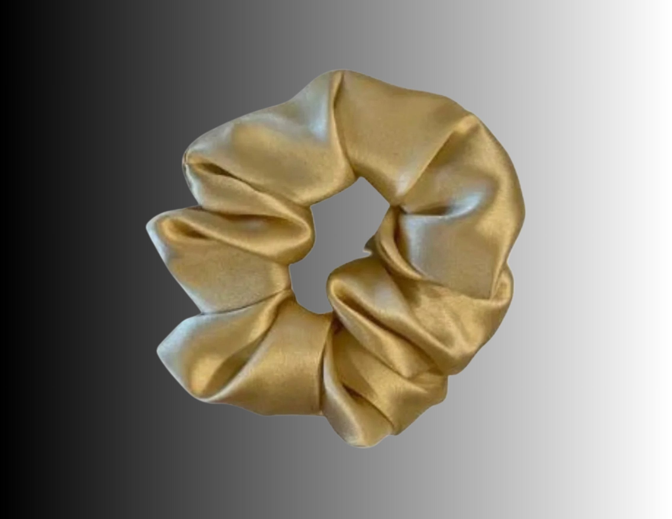 Silk Hair Scrunchie Gold