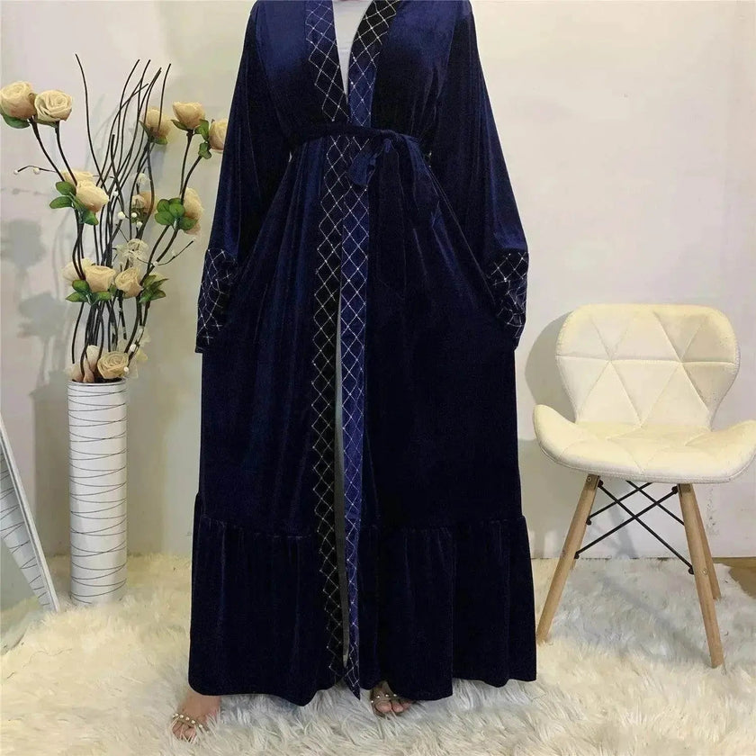 Golden Velvet Gilded Arab  Cardigan Robe
