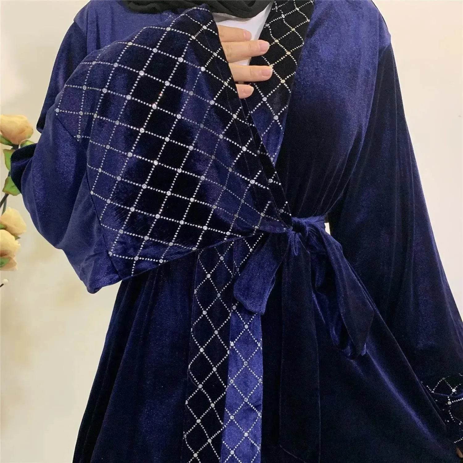 Golden Velvet Gilded Arab  Cardigan Robe