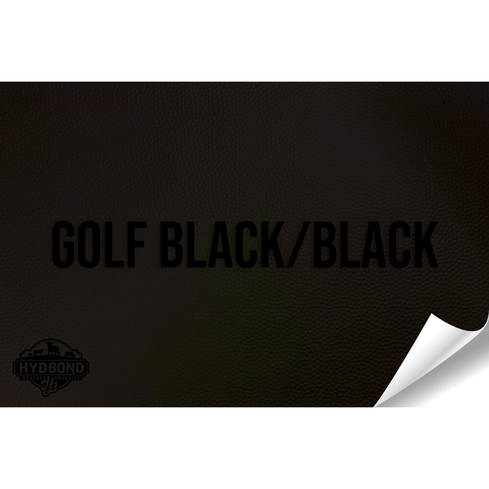 GOLF BLACK/BLACK WITH ADHESIVE HYDBOND LEATHERETTE SHEET (12