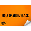 GOLF ORANGE/BLACK WITH ADHESIVE HYDBOND LEATHERETTE SHEET (12