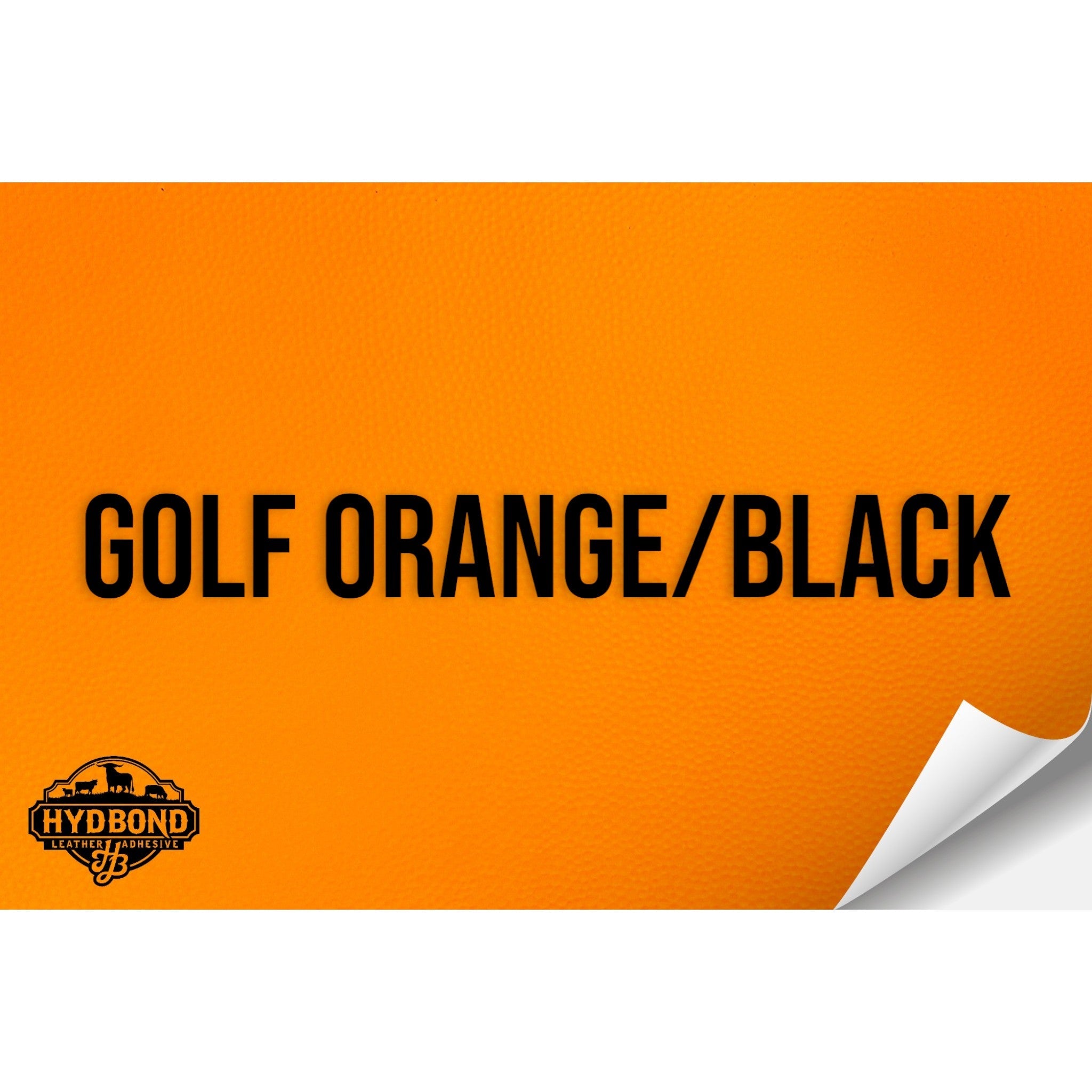 GOLF ORANGE/BLACK WITH ADHESIVE HYDBOND LEATHERETTE SHEET (12