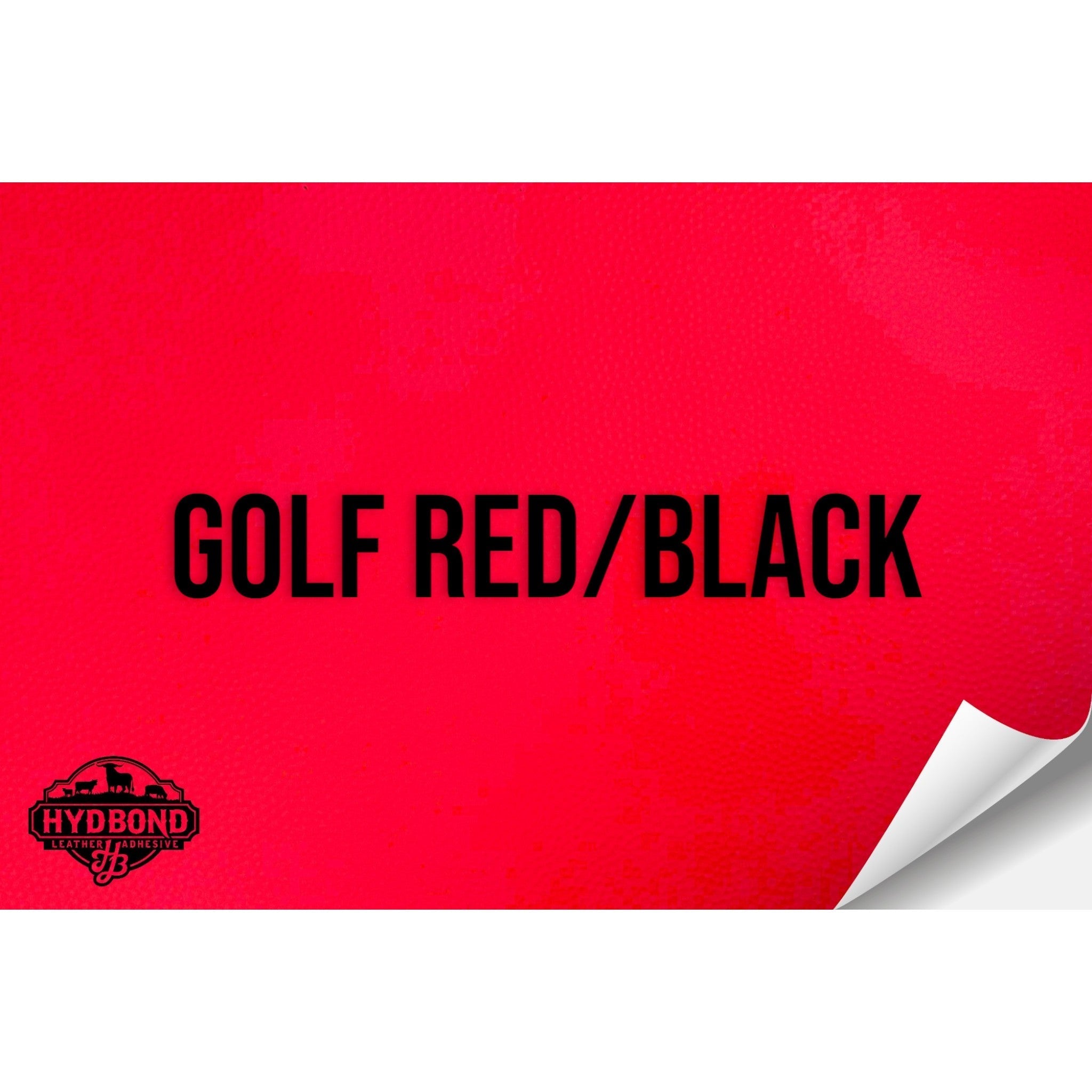 GOLF RED/BLACK WITH ADHESIVE HYDBOND LEATHERETTE SHEET (12