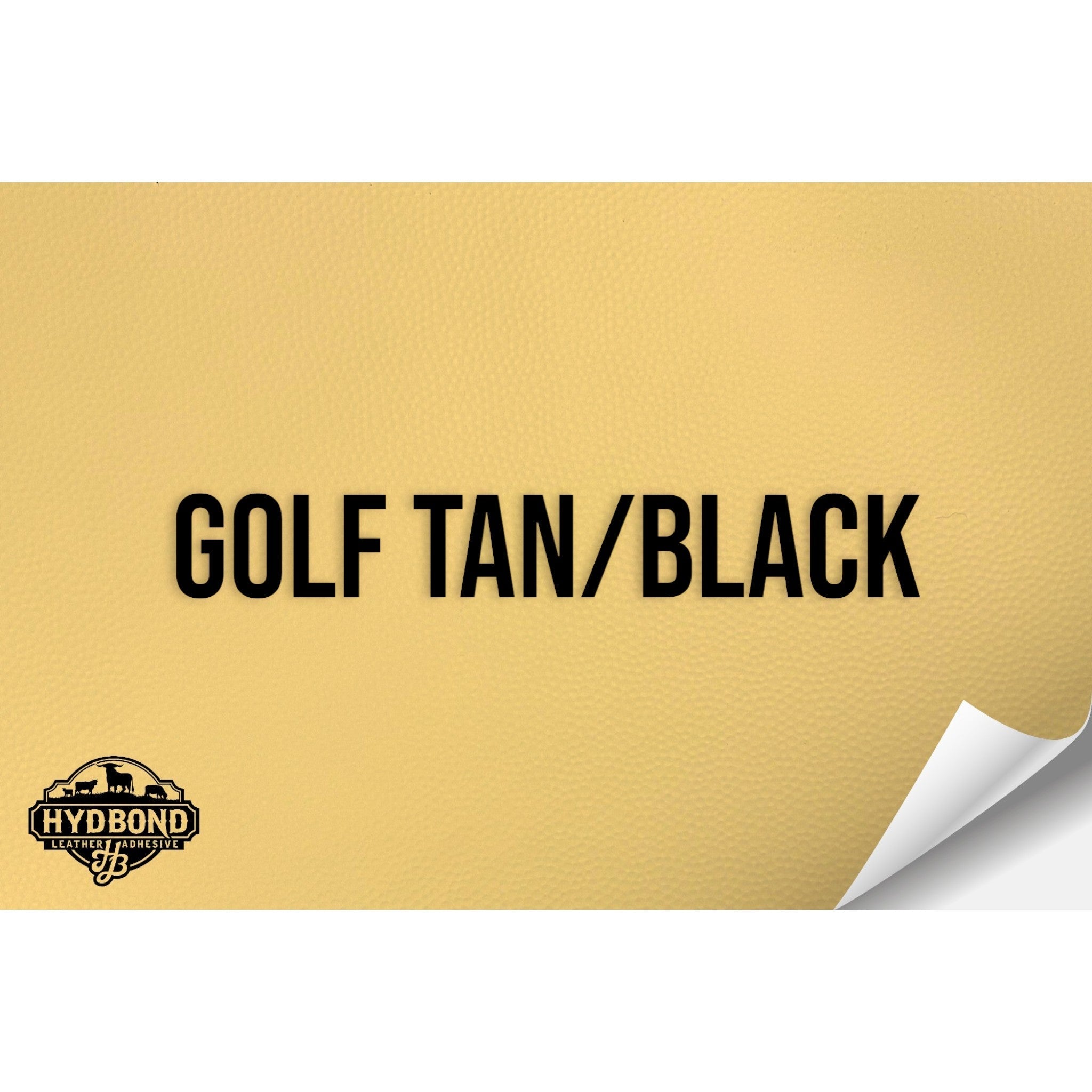GOLF TAN/BLACK WITH ADHESIVE HYDBOND LEATHERETTE SHEET (12