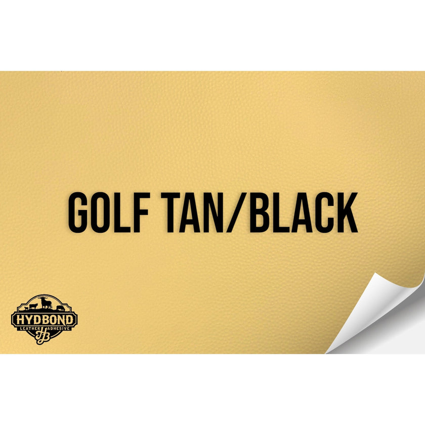 GOLF TAN/BLACK WITH ADHESIVE HYDBOND LEATHERETTE SHEET (12