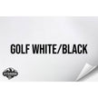 HIGH GLOSS GOLF WHITE/BLACK WITH ADHESIVE HYDBOND LEATHERETTE SHEET (12