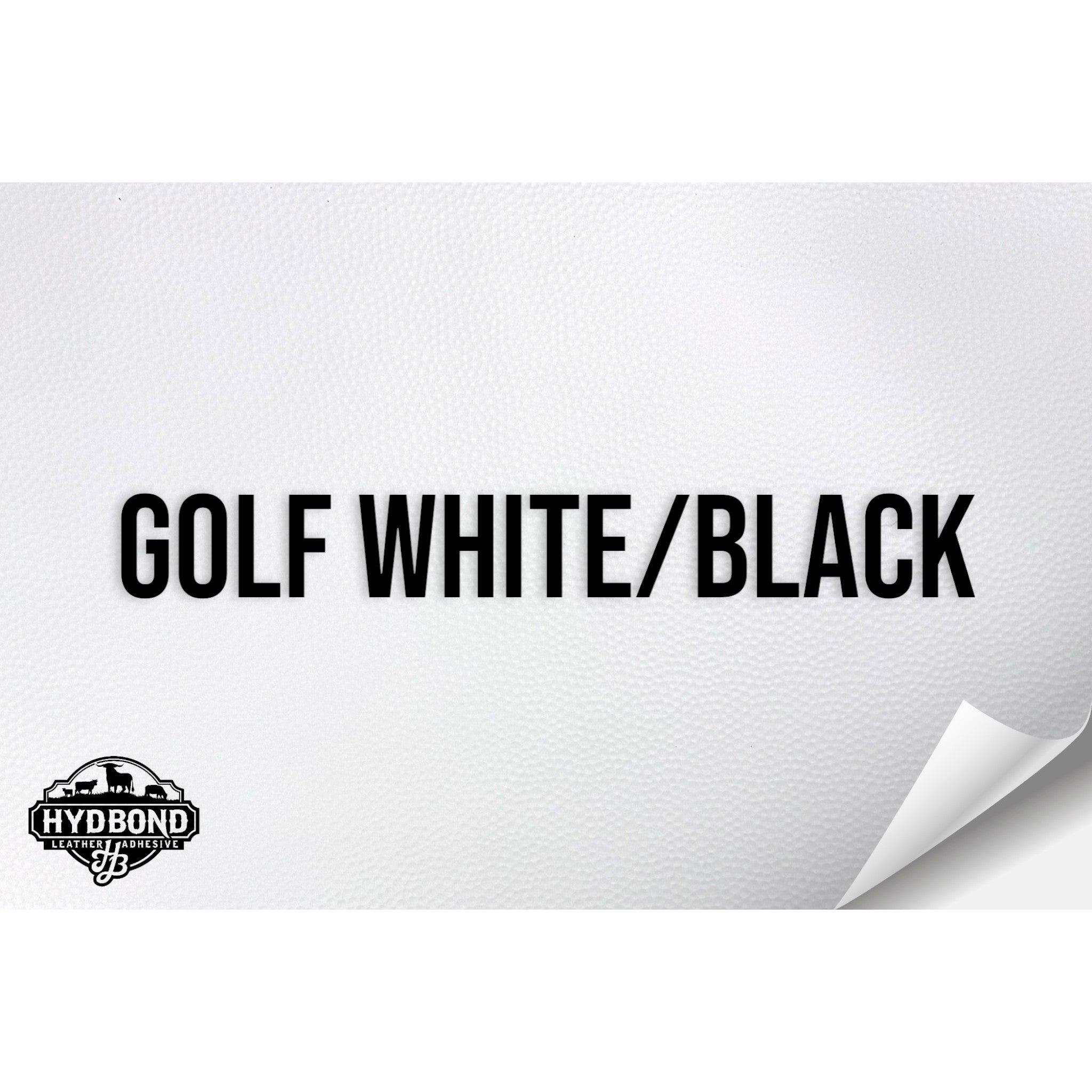 HIGH GLOSS GOLF WHITE/BLACK WITH ADHESIVE HYDBOND LEATHERETTE SHEET (12