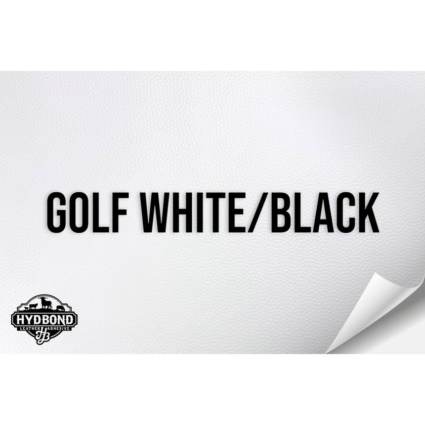 HIGH GLOSS GOLF WHITE/BLACK WITH ADHESIVE HYDBOND LEATHERETTE SHEET (12