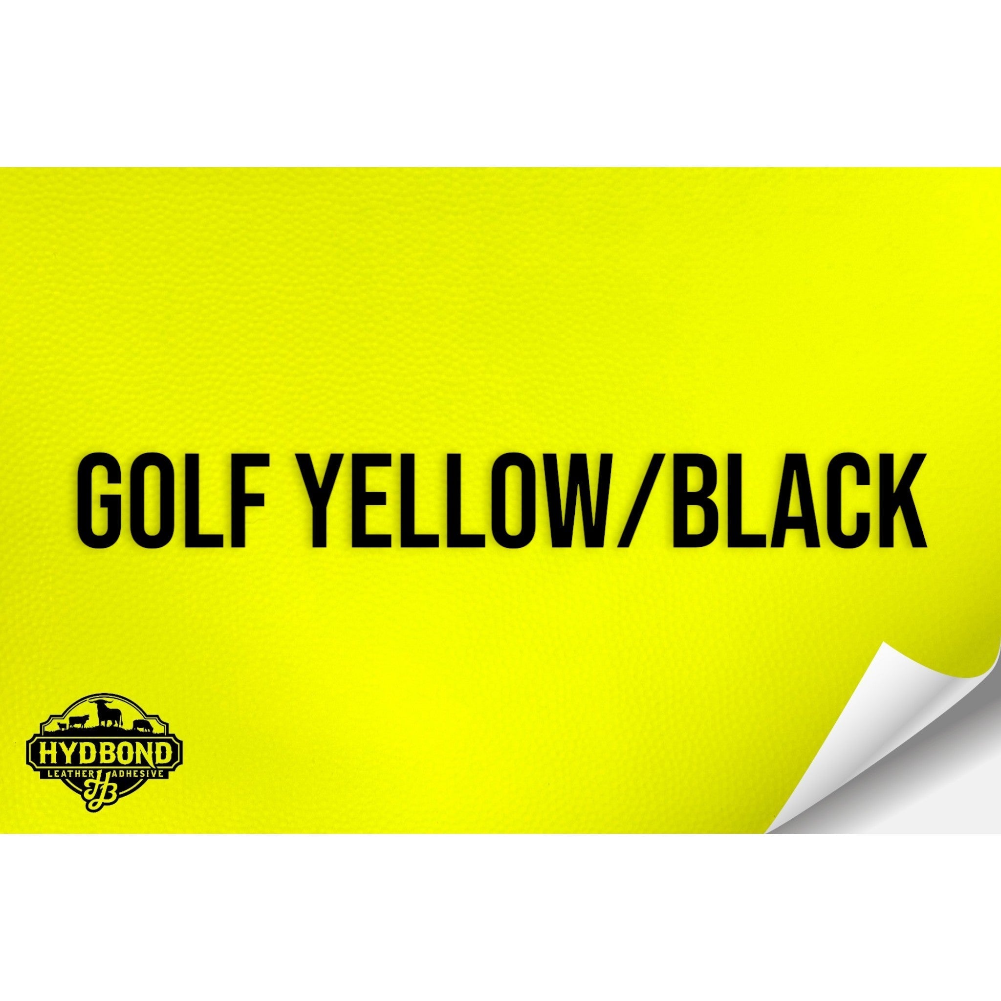 GOLF YELLOW/BLACK WITH ADHESIVE HYDBOND LEATHERETTE SHEET (12