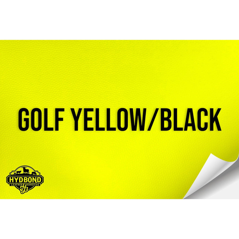 GOLF YELLOW/BLACK WITH ADHESIVE HYDBOND LEATHERETTE SHEET (12