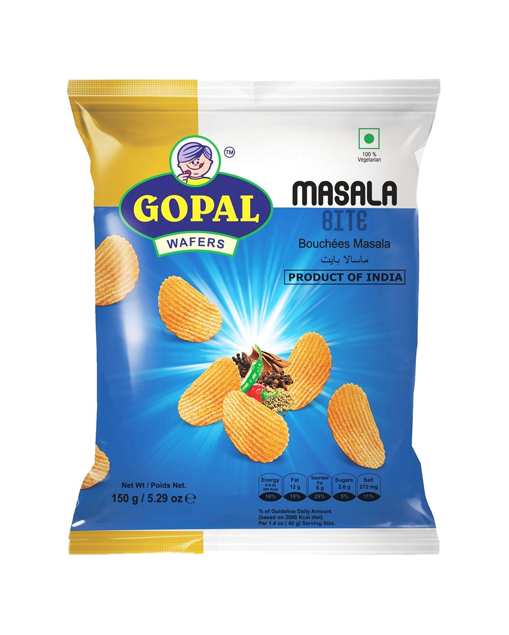Gopal masala bite waffers 150gm