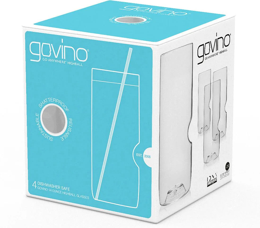 Govino - 14 oz Highball Cocktail Glasses, Set of 4