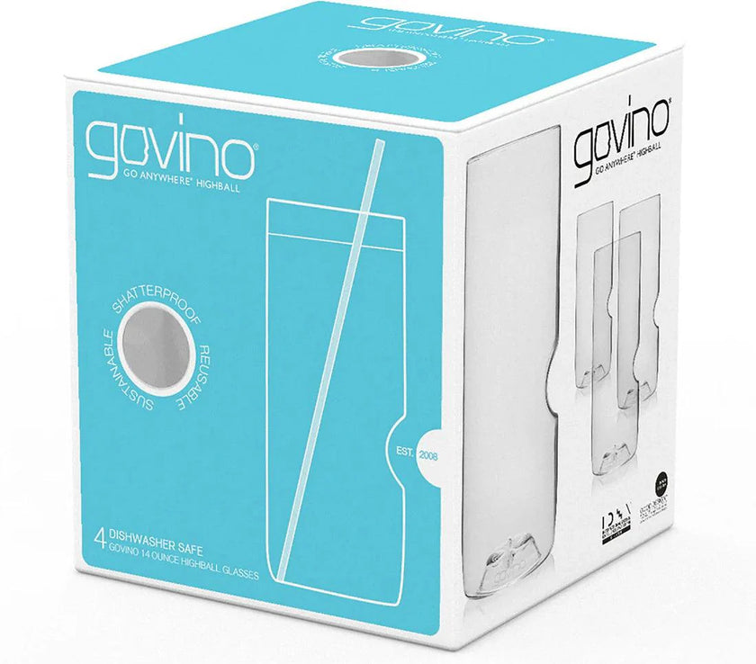 Govino - 14 oz Highball Cocktail Glasses, Set of 4