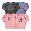 Baby/Kids' Graphic Bamboo Raglan Sleeve Pullover | Adventures Begin In My Own Backyard In Charcoal