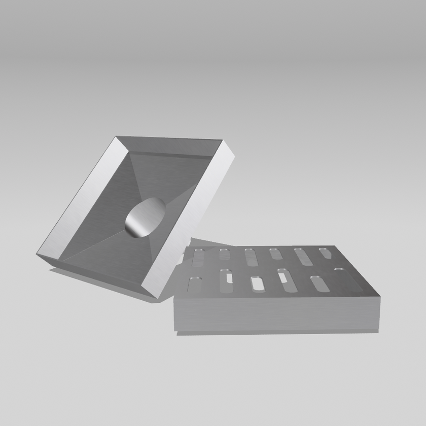 6″ × 6″ Square Shower Drain, 304 Stainless Steel — Grate or Tile-In Cover