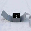Gray White Ribbon Bowknot Jewelry Box